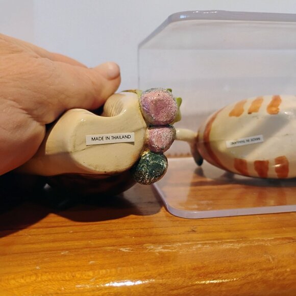 Vtg Mini Seashell Shaped Ceramic Teapot Set of 5 Thailand 3" - Picture 9 of 12